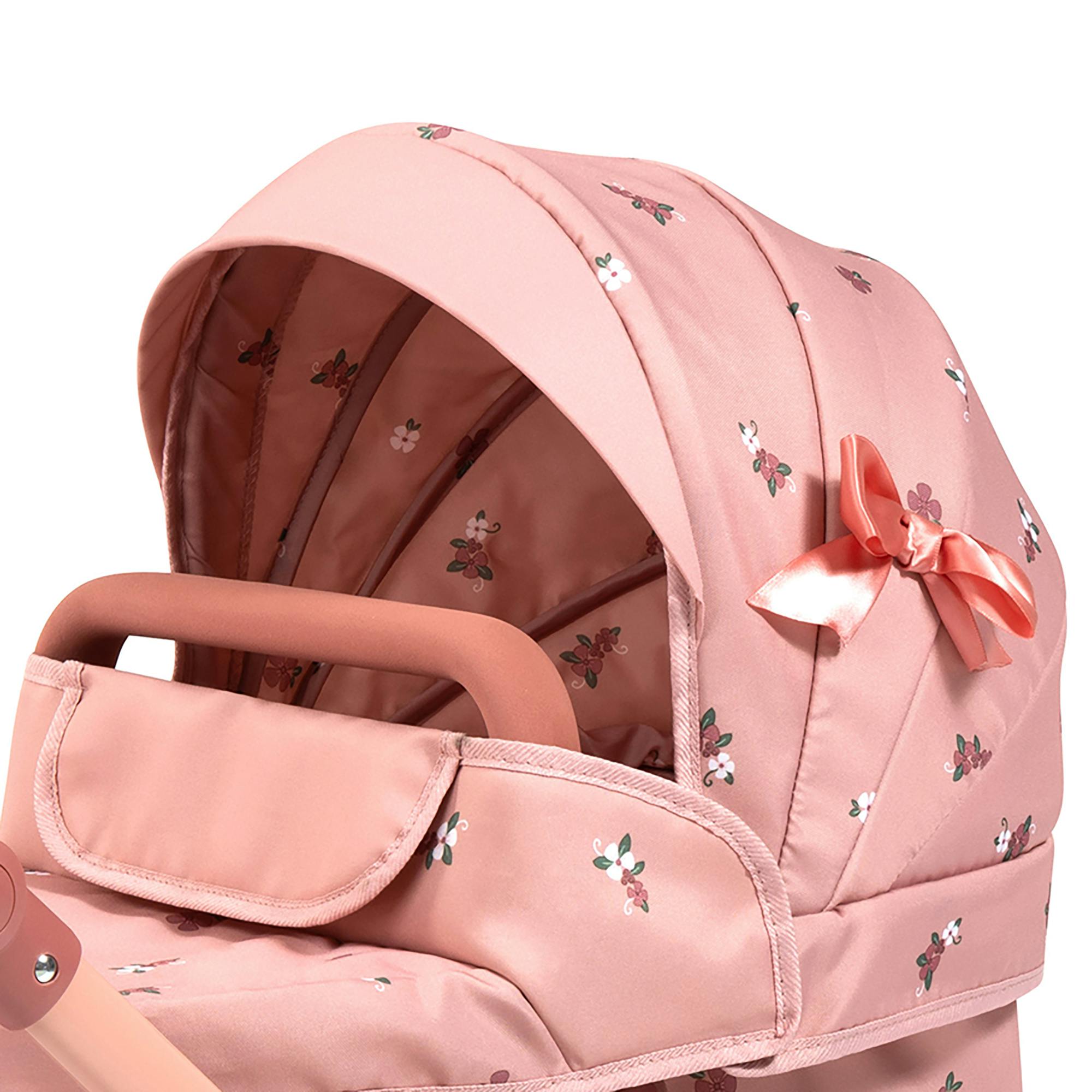 Doll Pram: Xeo - Pink & Flowers