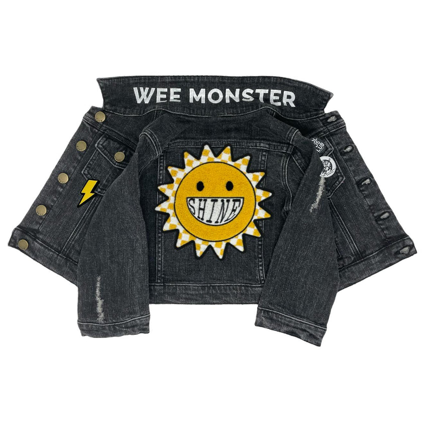 Sunshine Black Denim Jacket - Unisex for Boys and Girls