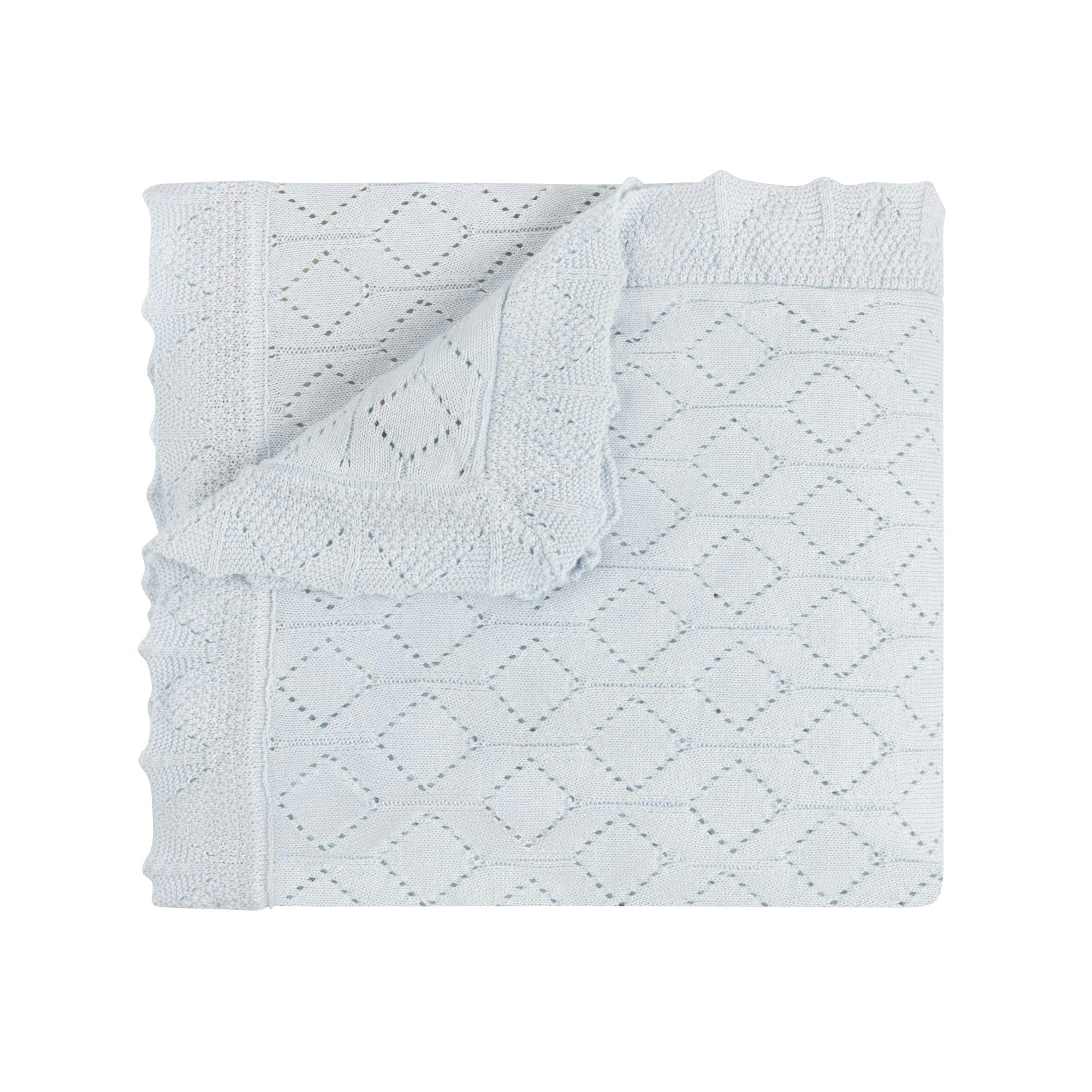 Lux Pointelle Knit Blanket