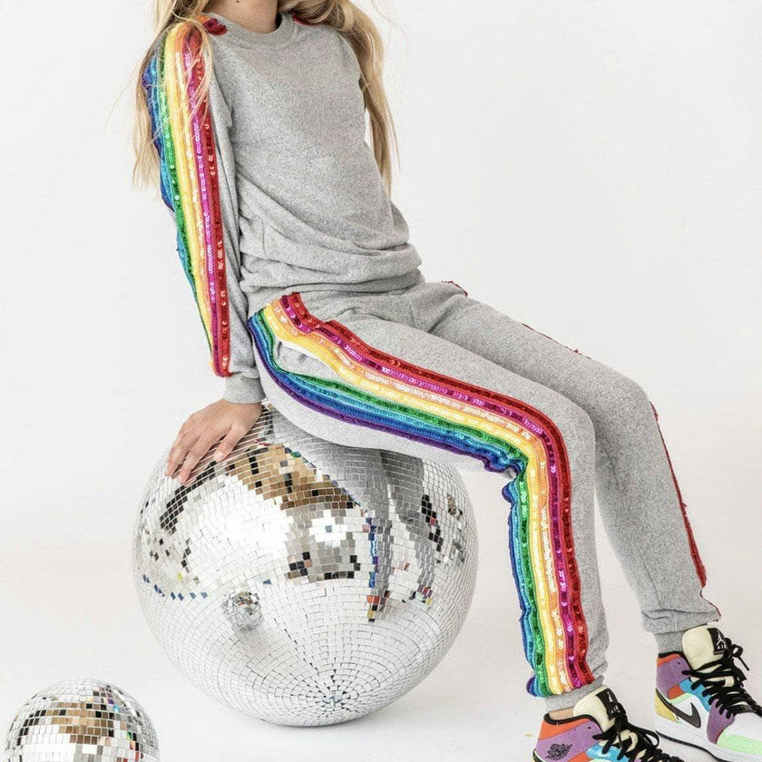 Sequin Rainbow Tracksuit Set
