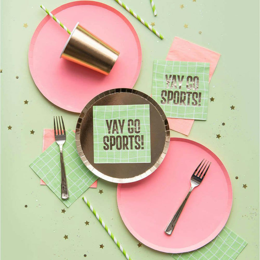 "Yay Go Sports" Witty Cocktail Napkins