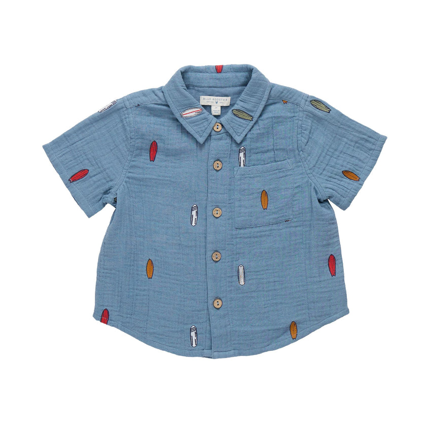 Baby Boys Jack Shirt - Surfboard Embroidery