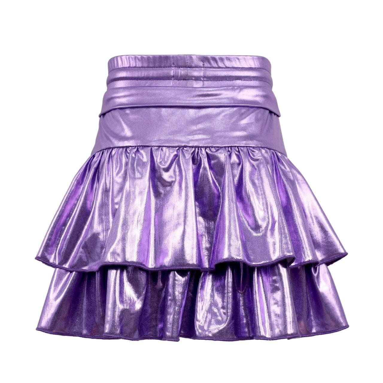Metallic Ruffle Skort