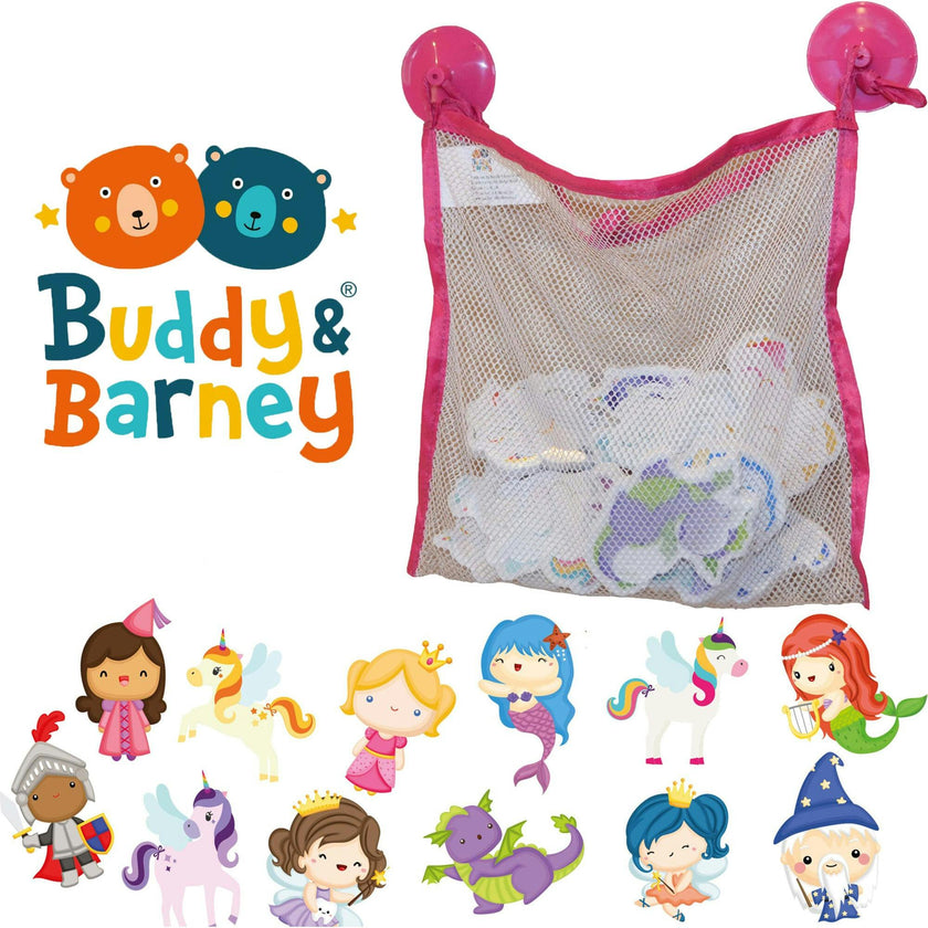 Buddy & Barney: Color Changing Bath Time Stickers - Magical Creatures