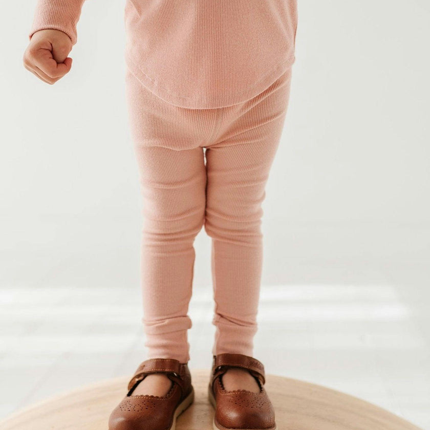 Ribbed Leggings Dusky Orchid