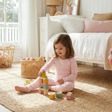 Peony Stripe Bamboo Toddler Pajama Set