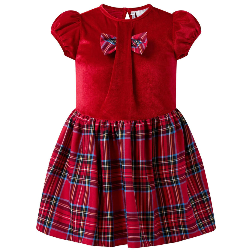 Velvet Check Party Dress