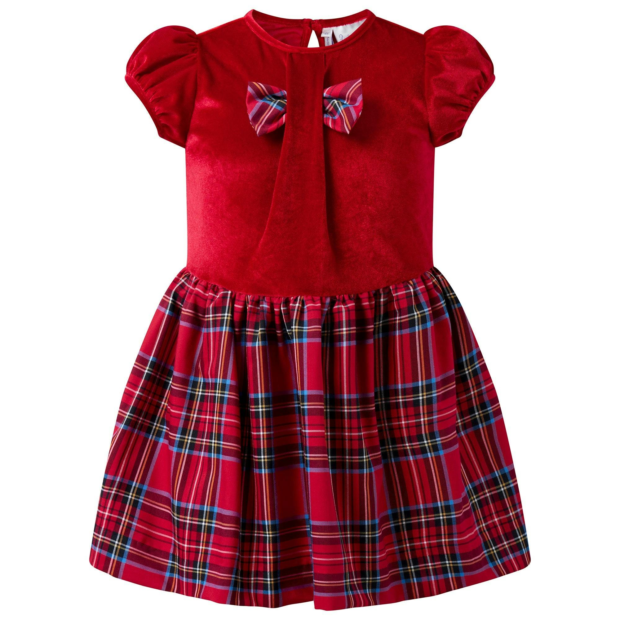 Velvet Check Party Dress