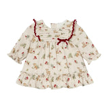 Newborn Girl Floral Ruffle Dress