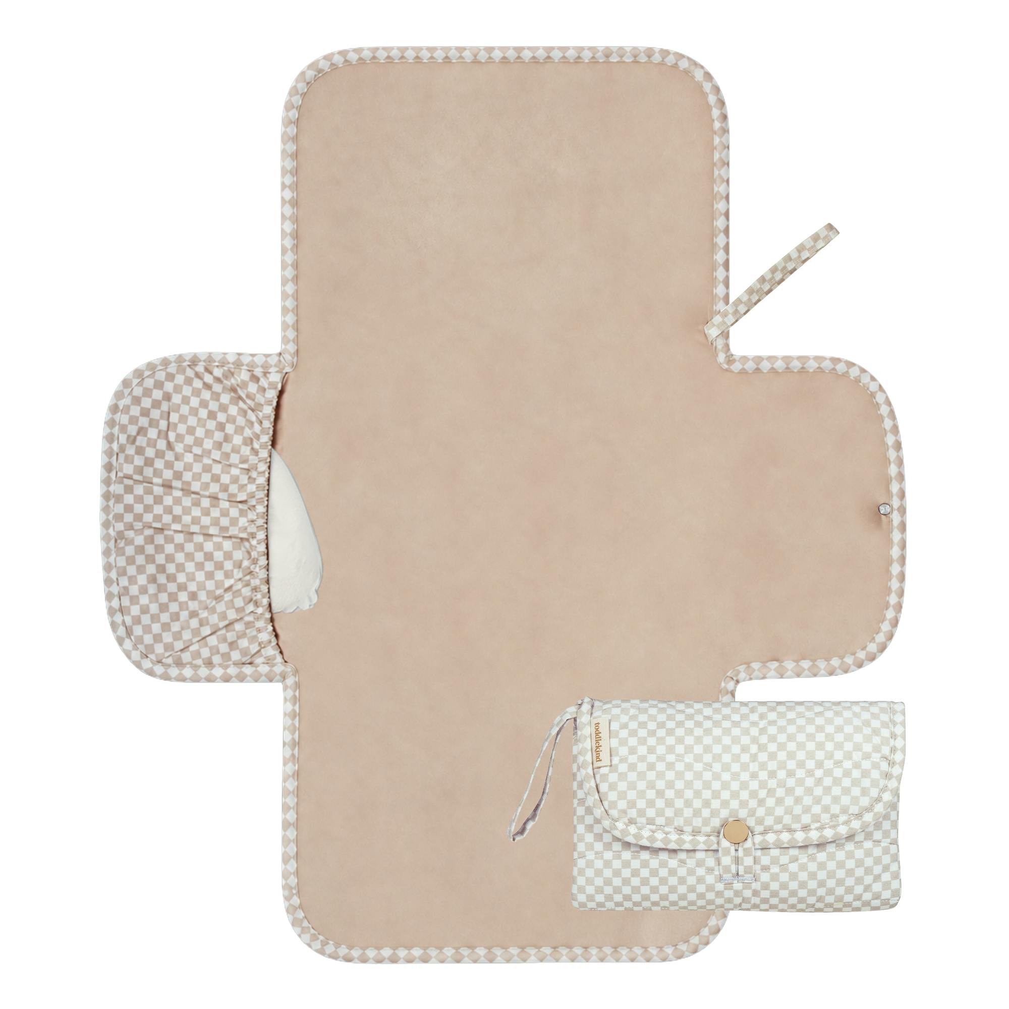 Portable Mini Maven Changing Clutch | Check, Oat | Toddlekind
