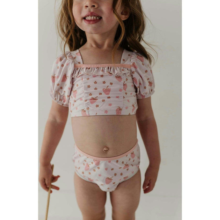 Girl's Puff Sleeve Swimsuit