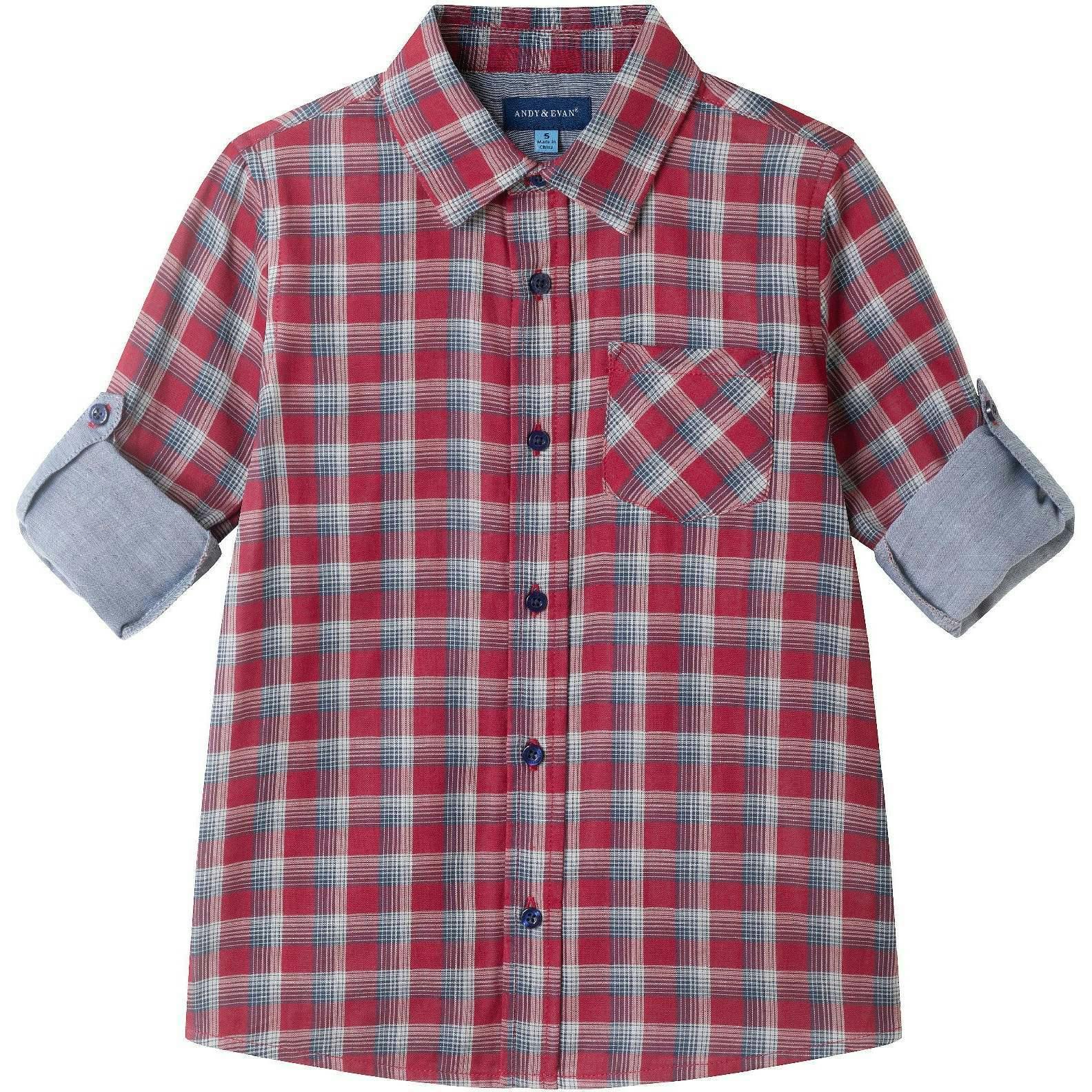 Kids Plaid Double-Facing Buttondown