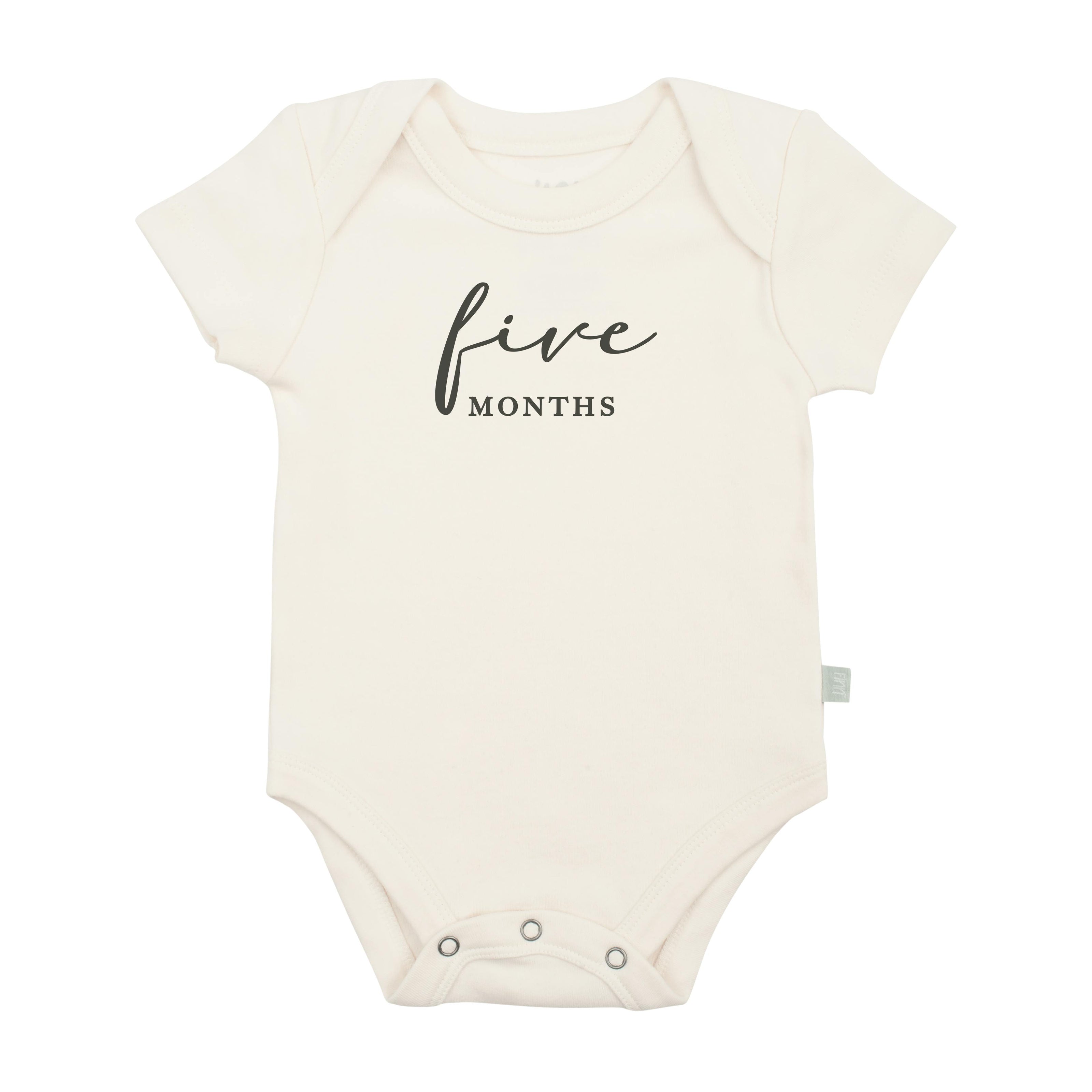 graphic bodysuit | five months milestone charcoal