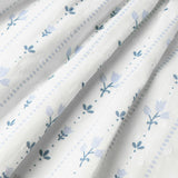Organic Hair Bow Clip - Blue Vines