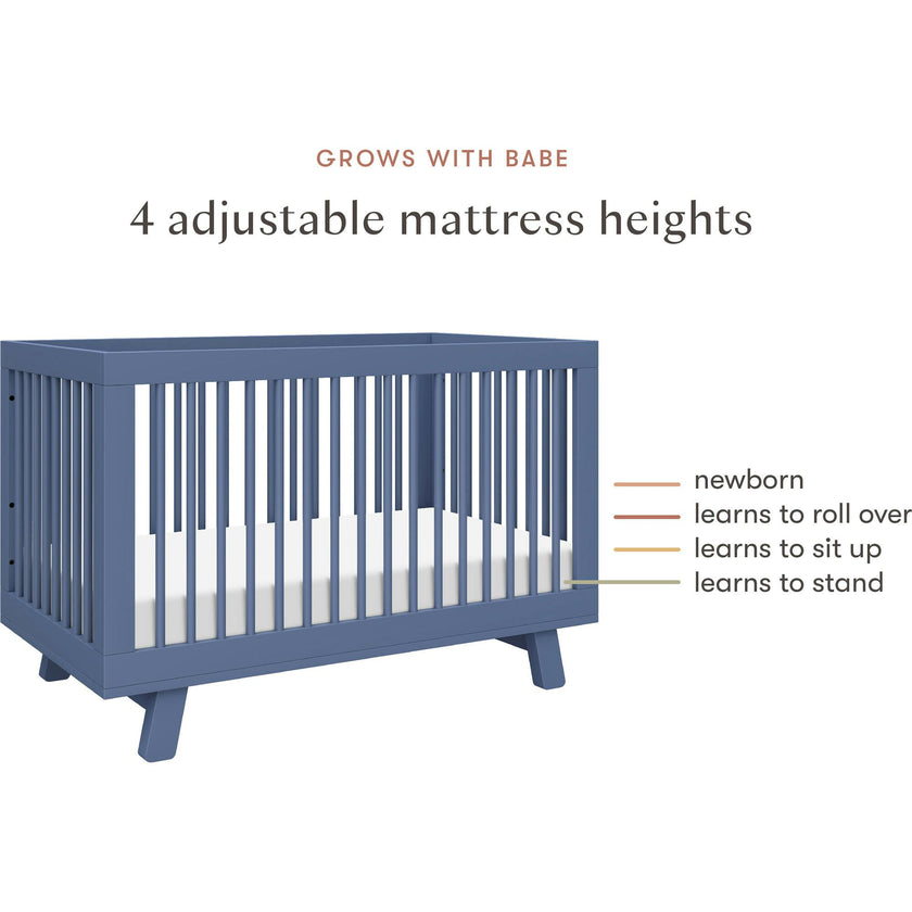 Hudson 3-In-1 Convertible Crib With Toddler Bed Conversion Kit