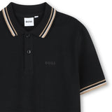 Black Short Sleeve Polo