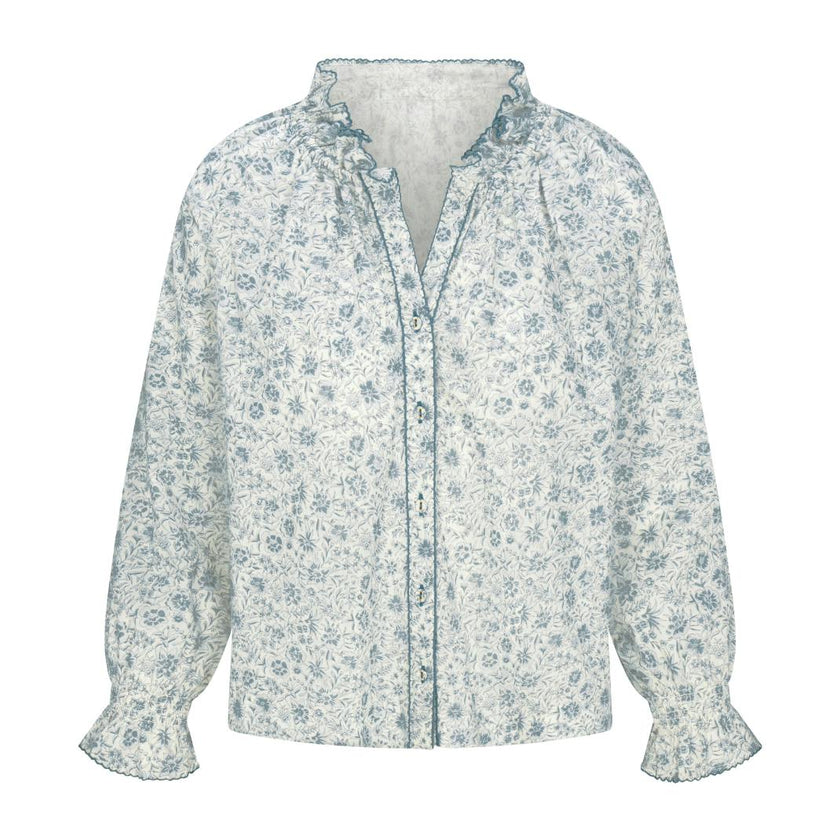 Harper Top in Floral Blues