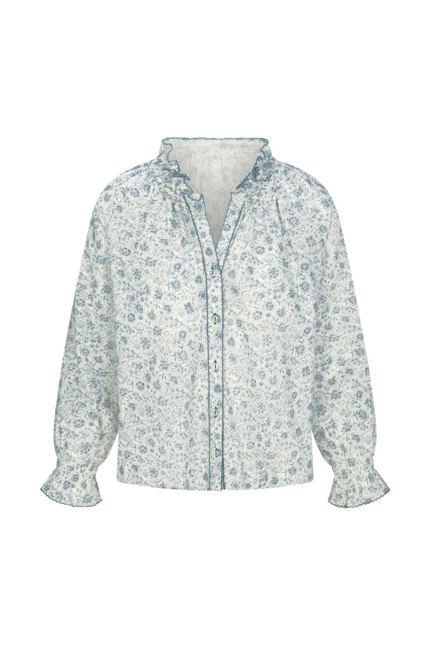 Harper Top in Floral Blues