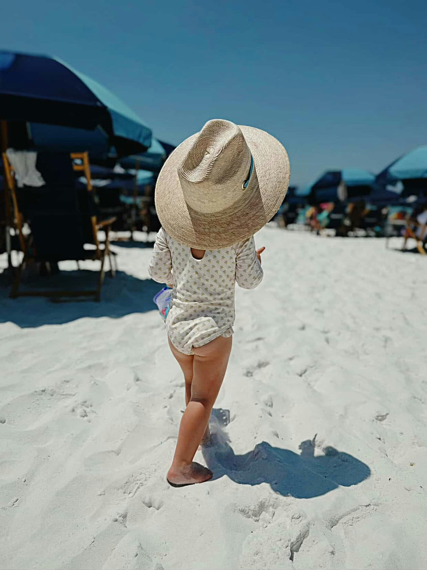 Petunia Girl's Sun Hat - Yellow Long Grosgrain Ribbon