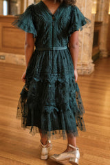 Mini Jules Dress in Emerald