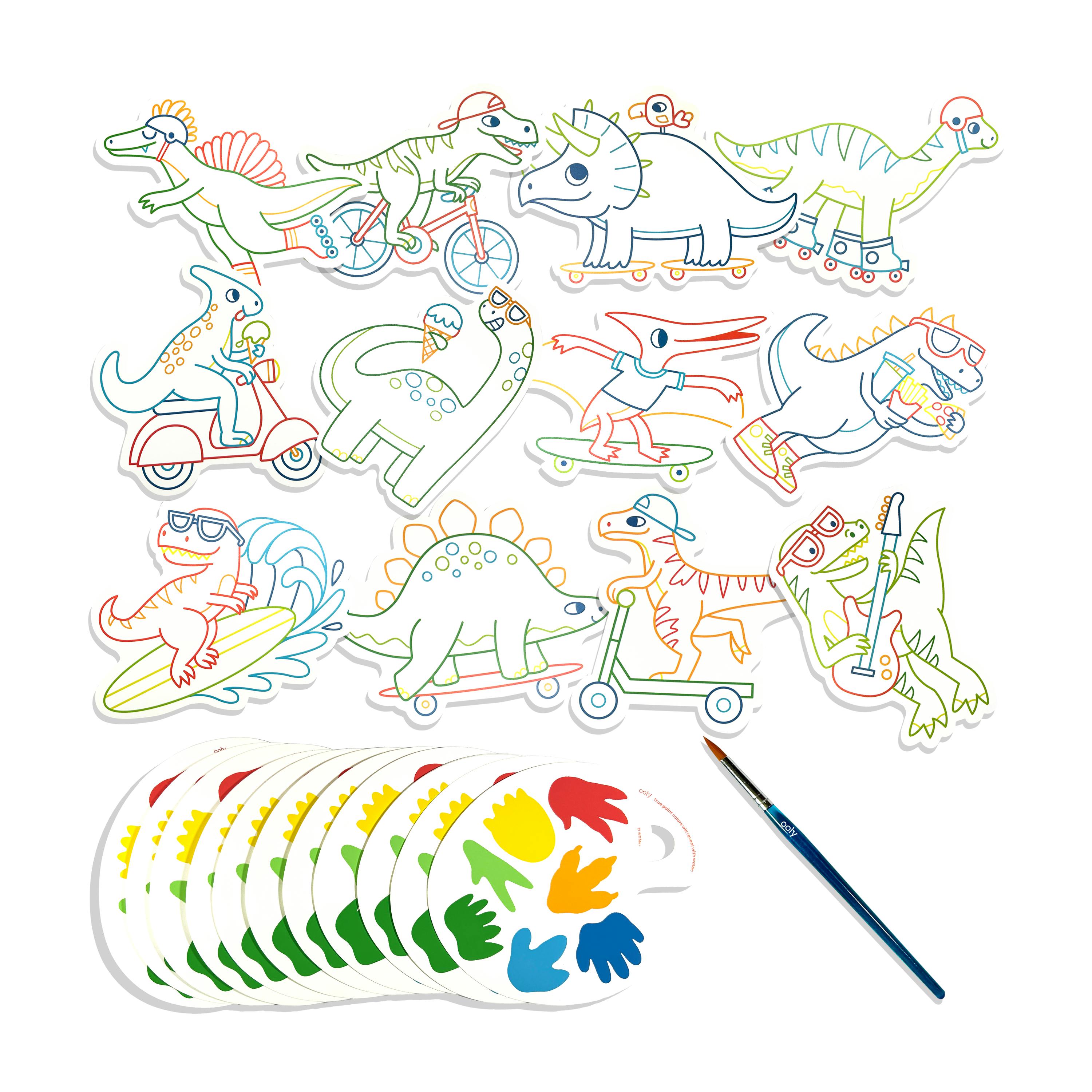 Playful Painters Easy Watercolor Painting Kit - Chills & Thrills Dinos