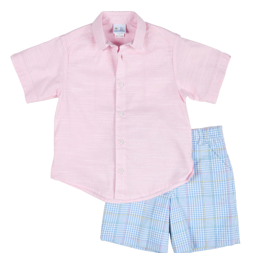 Linen Look Camp Shirt
