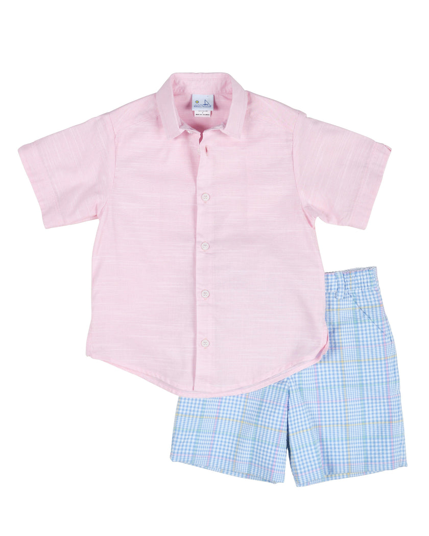 Linen Look Camp Shirt