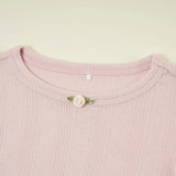 Icing Pink Pointelle Rosette Classic Pajama Set