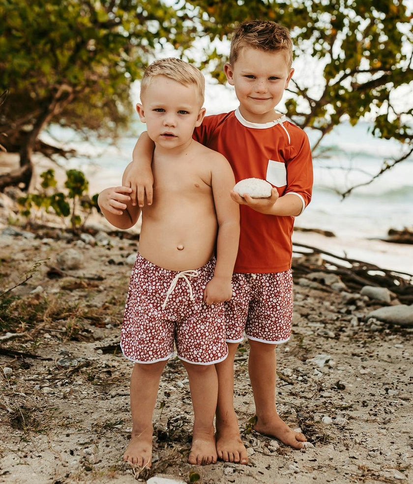 Jamie Rashguard Terracotta and Ivory