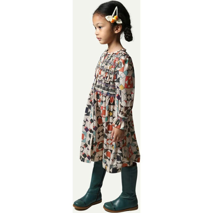LUNA SMOCKED SHIRT DRESS