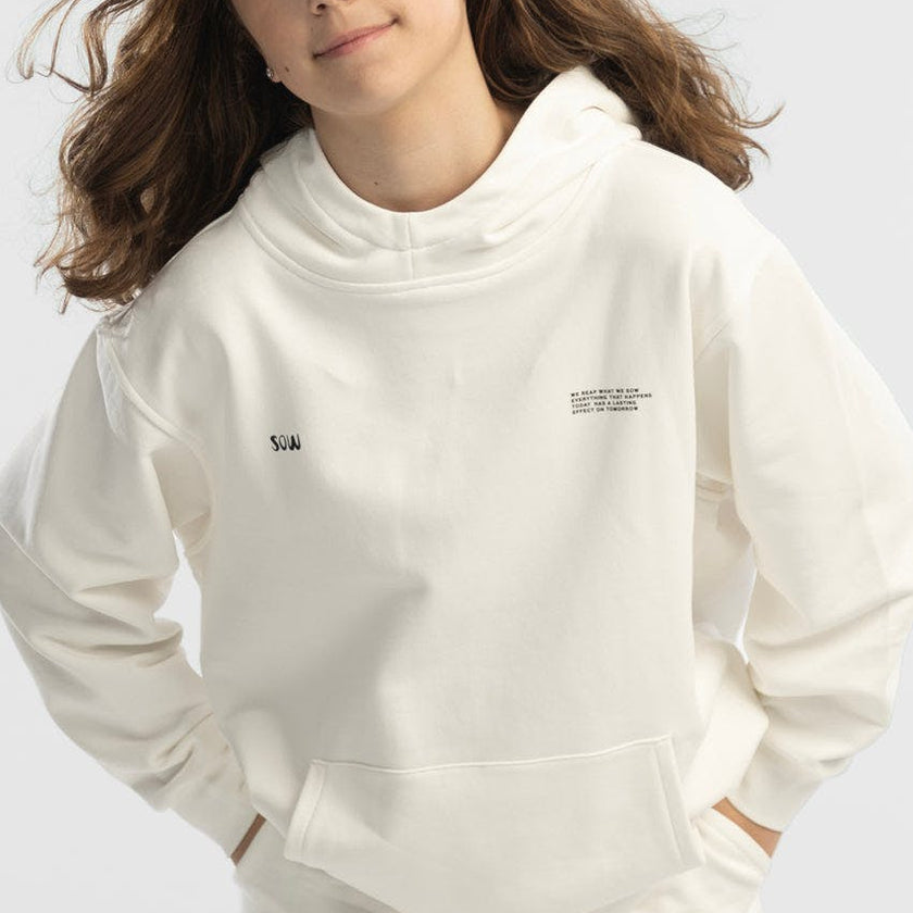 Relaxed Cotton Hoodie With Print