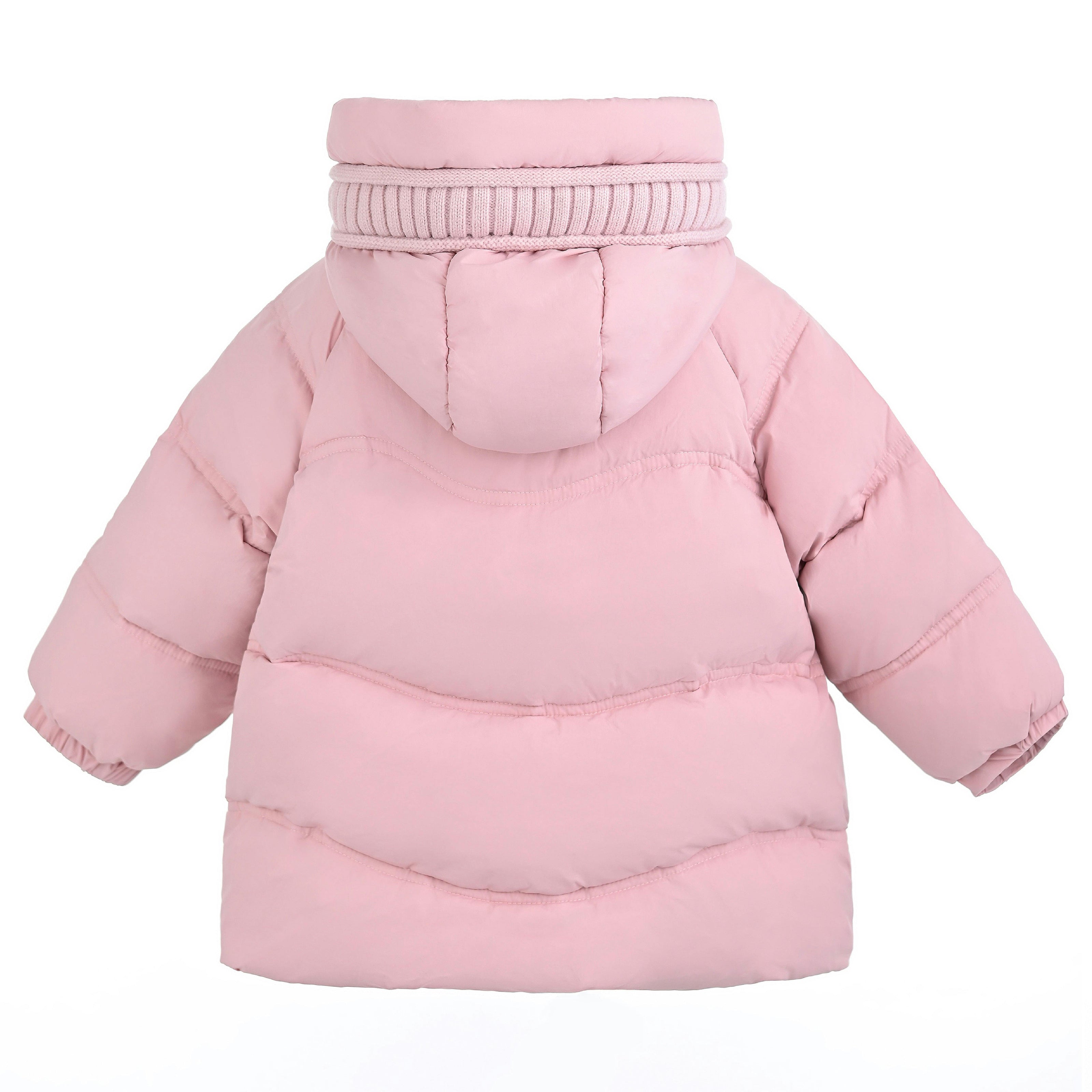 Light Pink Pom-Pom Puffer Jacket