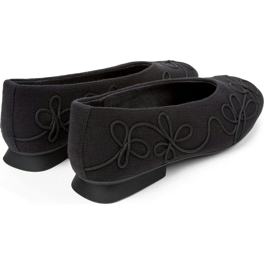 Women's Twins Textile Square Toes Ballerina Shoes