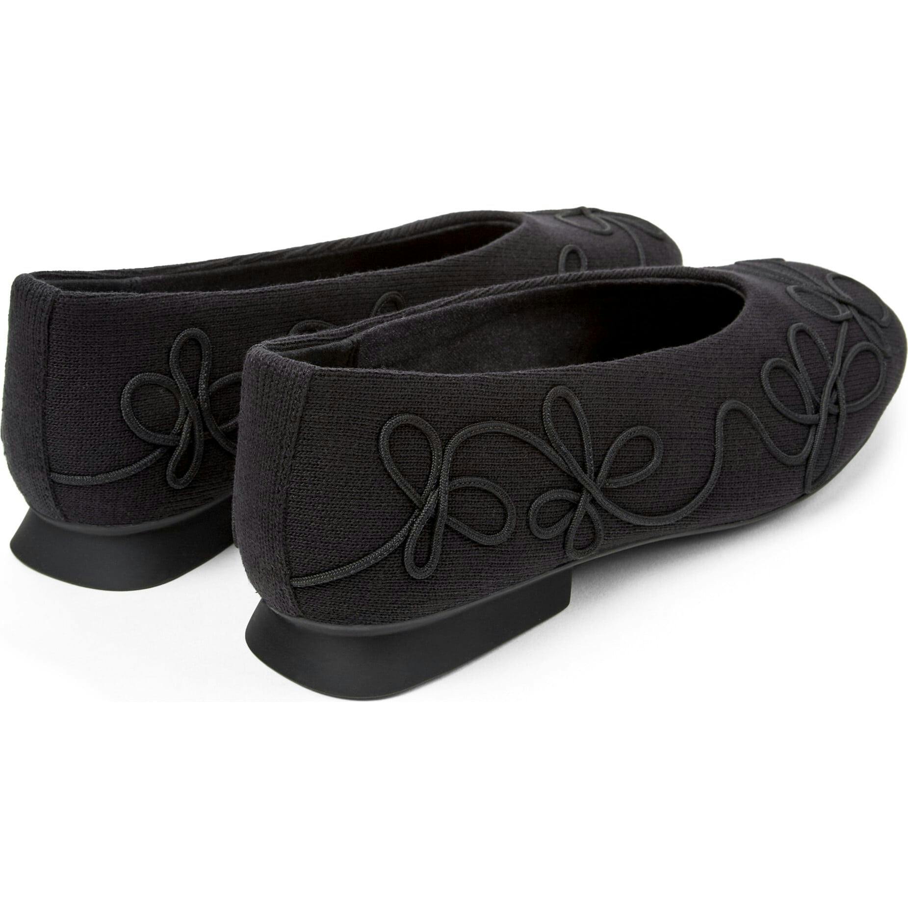 Women's Twins Textile Square Toes Ballerina Shoes