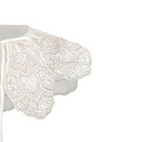 White Floral Embroidered Stole