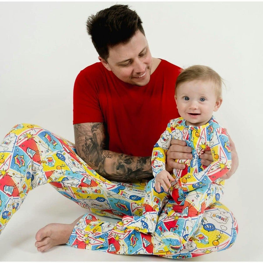 Comic Hero Bamboo Men's Pajama Set