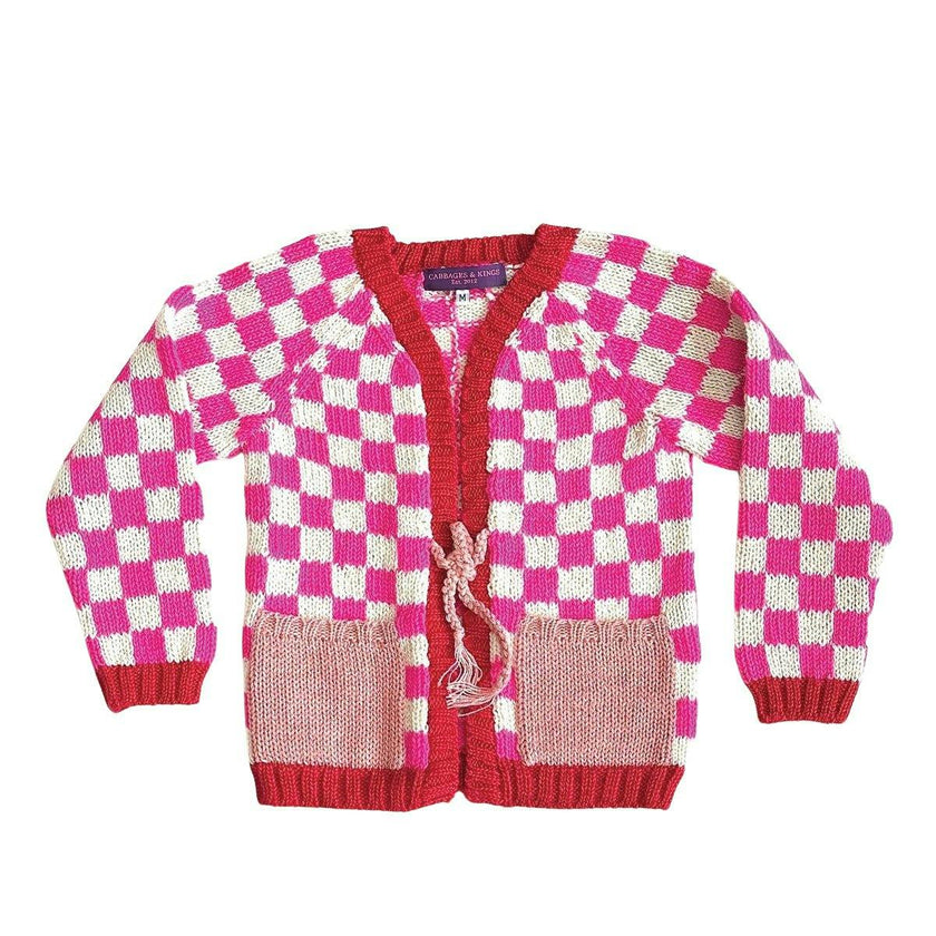Checked Cardigan