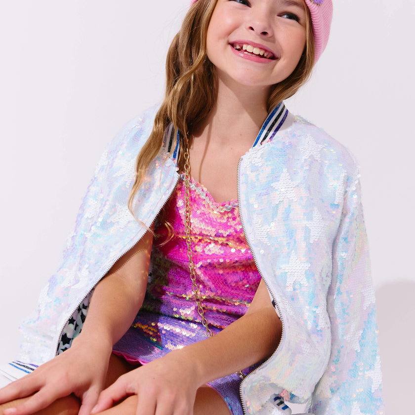 Bright Star Sequin Bomber