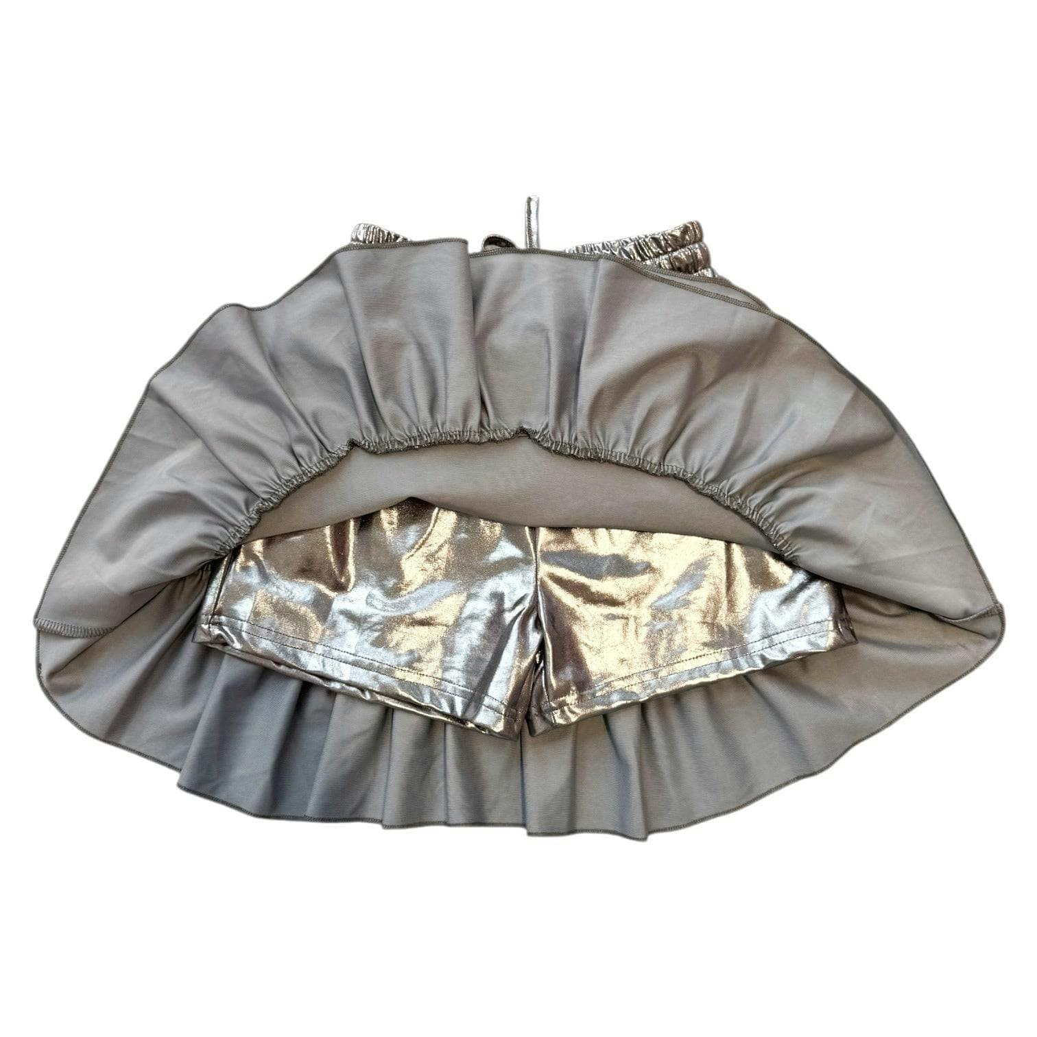 Metallic Ruffle Skort