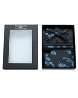 Blue Floral Tie Set