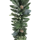 9' Flocked Woodland Pine & Berry Garland