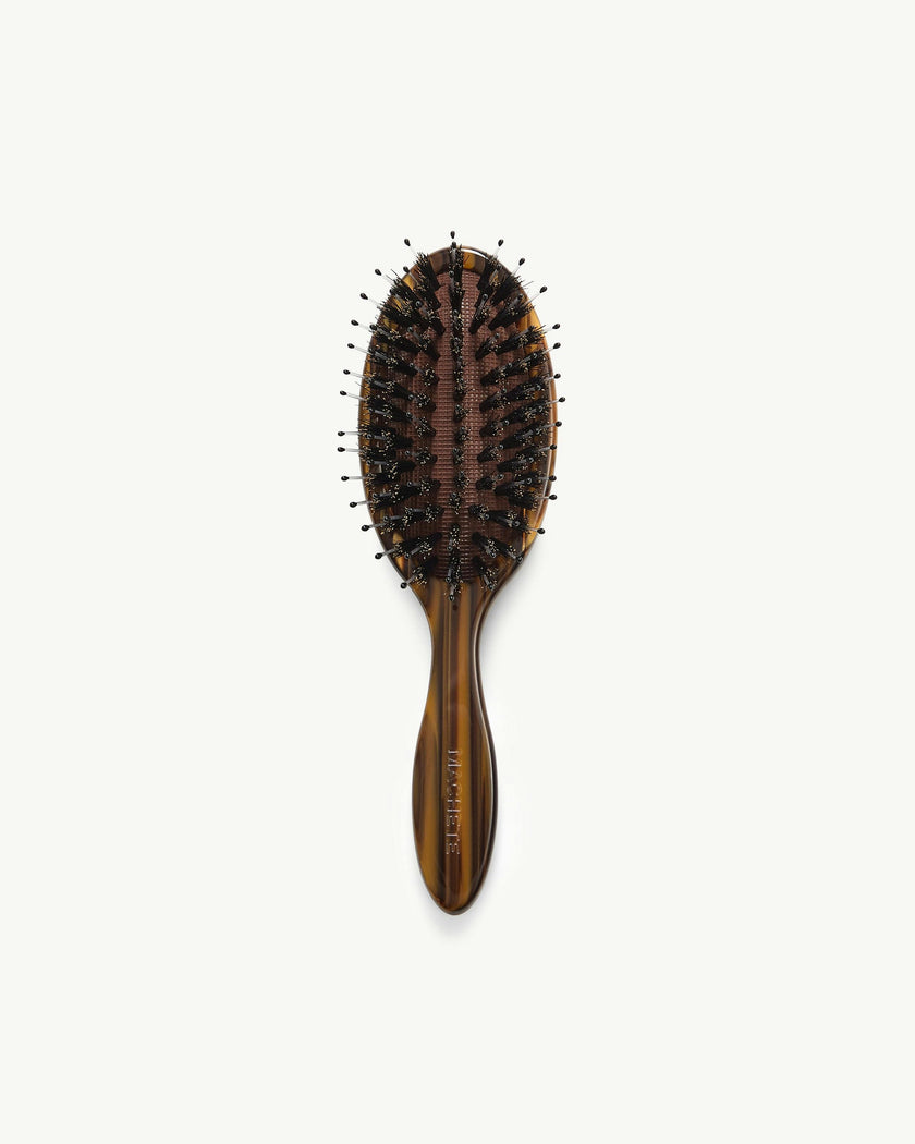 Travel Hair Brush in Tiger's Eye