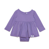 Long Sleeve Bubble Romper in Purple