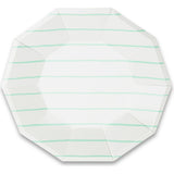 Mint Frenchie Striped Large Plates