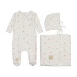 Scattered Blossoms Layette Set Barely Pink