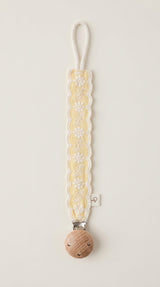 Lace Pacifier Holder (Cream, Yellow, Brown)