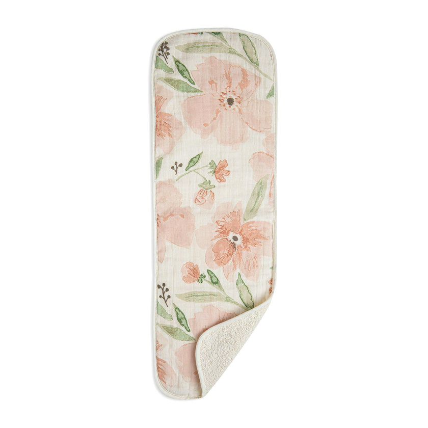 Parker Pink Floral Cotton Burp Cloth (Set of 3)