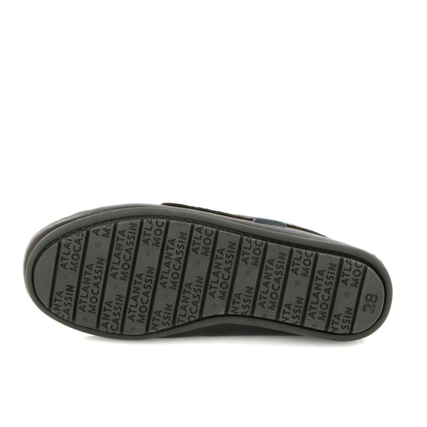 Strap In Pull Up Leather Moccasins, Dark Brown