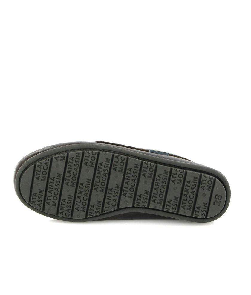 Strap In Pull Up Leather Moccasins, Dark Brown