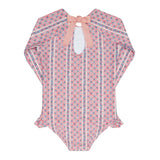 girls rosa vine rashguard one piece